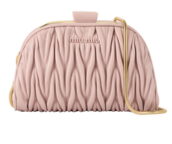 Matelasse Clutch, Leather, Pink, MII, S, 3*